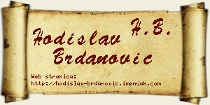 Hodislav Brdanović vizit kartica